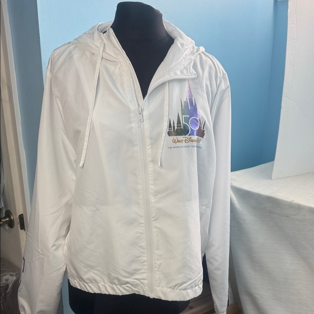 Disney White Women's Utility Jacket with Logo